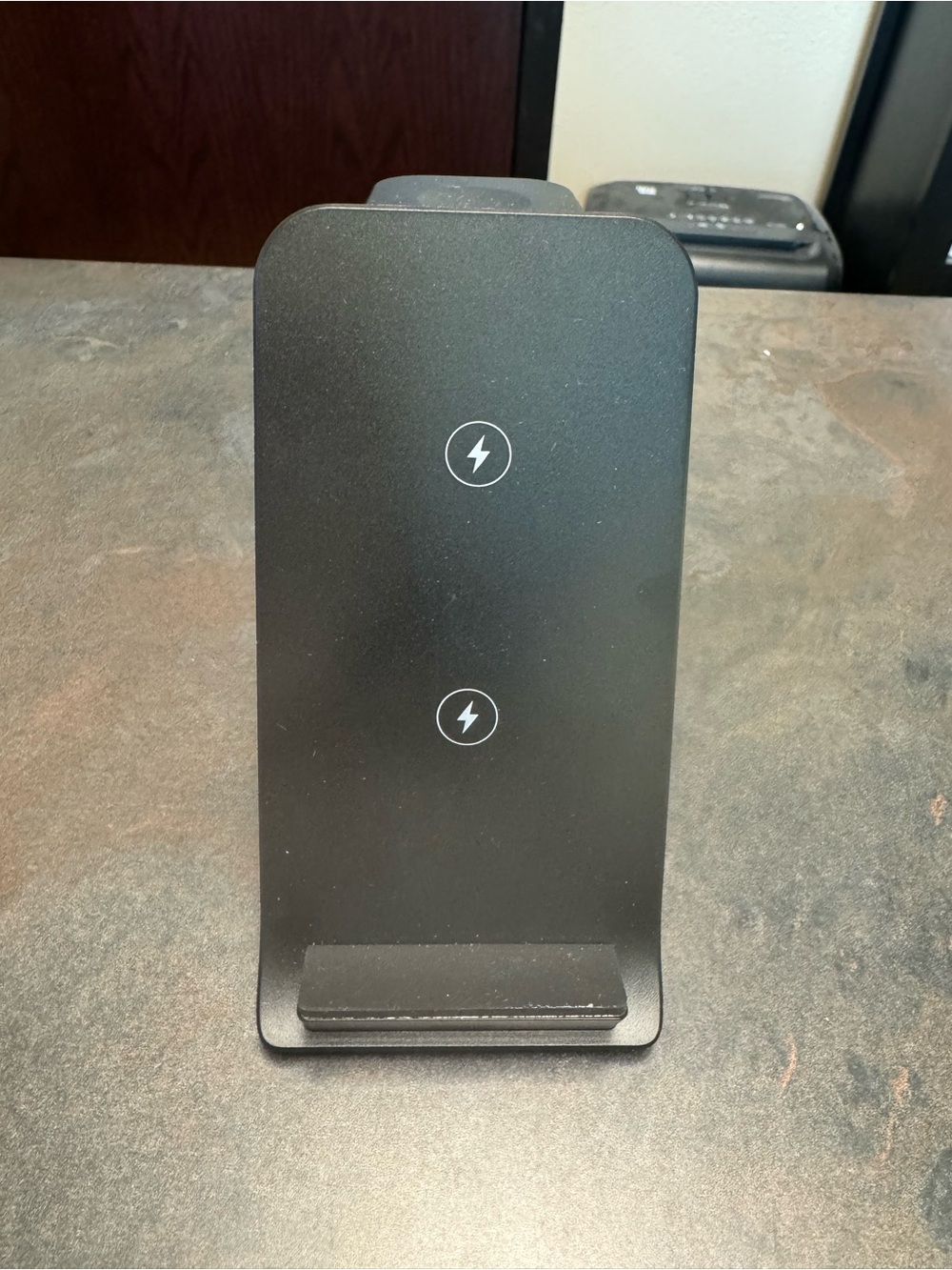 Wireless Charging Stand - Black Dual-Coil Fast Charger